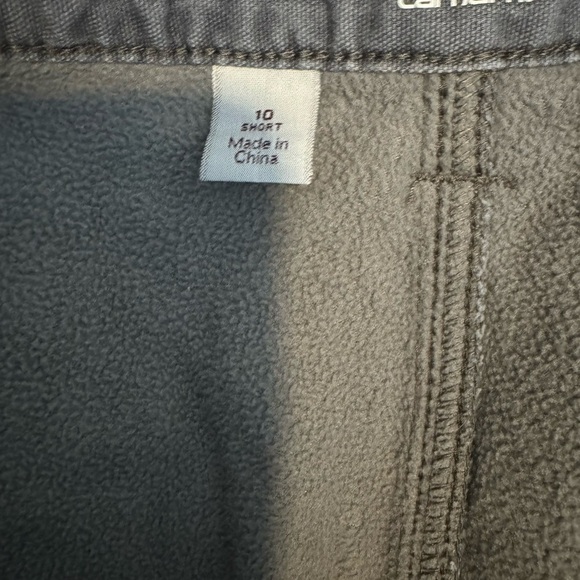 Carhartt Fleece Lined Original Fit 102213 Carpenter Gray Pants Size 10 Short - Picture 4 of 14